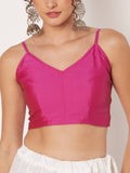 Silk Blend Stretchable Spaghetti Readymade Blouse