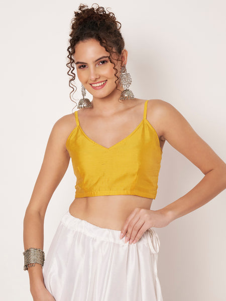 Silk Blend Stretchable Spaghetti Readymade Blouse