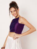 Silk Blend Embellished Stretchable Readymade Blouse