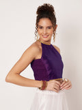 Silk Blend Embellished Stretchable Readymade Blouse