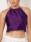 Silk Blend Embellished Stretchable Readymade Blouse