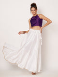 Silk Blend Embellished Stretchable Readymade Blouse