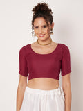 Cotton Solid Stretchable Blouse