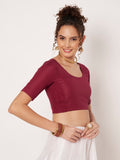 Cotton Solid Stretchable Blouse