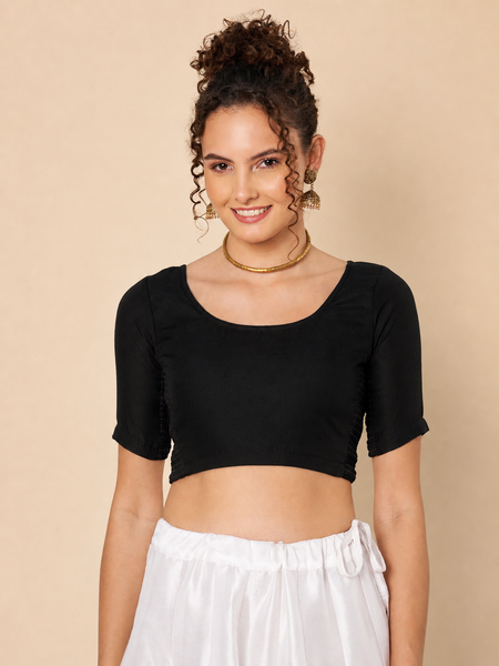Cotton Solid Stretchable Blouse