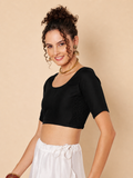 Cotton Solid Stretchable Blouse