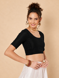 Cotton Solid Stretchable Blouse