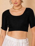 Cotton Solid Stretchable Blouse