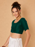 Cotton Solid Stretchable Blouse
