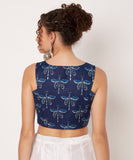 Cotton Printed Panelled Readymade Blouse