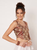 Silk Brocade Readymade Corset Blouse