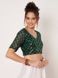Georgette Sequin Embroidered Readymade Blouse