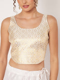 Silk Brocade Readymade Corset Blouse