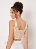 Silk Brocade Readymade Corset Blouse