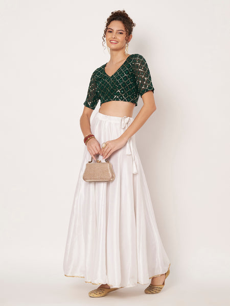 Georgette Sequin Embroidered Readymade Blouse