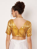 Silk Brocade Boat-neck Readymade Blouse