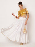 Silk Brocade Boat-neck Readymade Blouse
