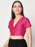 Silk Blend Stretchable Crop Top