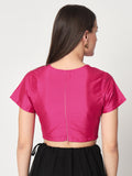 Silk Blend Stretchable Crop Top