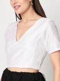 Silk Blend Stretchable Crop Top