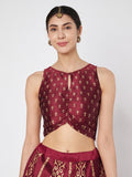 Dupion Block Printed Crop Top