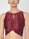 Dupion Block Printed Crop Top