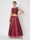 Dupion Block Printed Crop Top