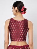 Dupion Block Printed Crop Top