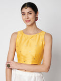 Net Sequins Embroidered Crop Top