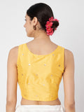 Net Sequins Embroidered Crop Top