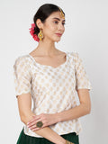 Silk Blend Block Printed Top
