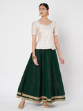 Silk Blend Block Printed Top