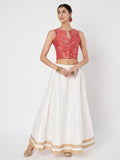 Chanderi Printed Front Open Top