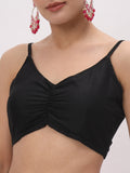 Chroma Spaghetti Back Tie Padded Crop Top