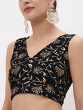 Viscose Block Printed Back Hook Crop Top