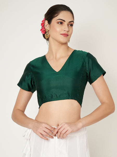 Silk Blend Stretchable Crop Top