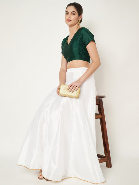 Silk Blend Stretchable Crop Top