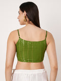 Georgette Embroidered Spaghetti Readymade Blouse