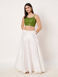 Georgette Embroidered Spaghetti Readymade Blouse