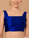 Silk Blend Padded Stretchable Readymade Blouse