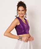 Silk Blend Stretchable Readymade Blouse
