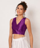 Silk Blend Stretchable Readymade Blouse