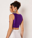 Silk Blend Stretchable Readymade Blouse