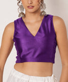 Silk Blend Stretchable Readymade Blouse