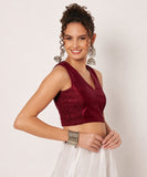 Silk Blend Stretchable Readymade Blouse