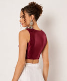 Silk Blend Stretchable Readymade Blouse