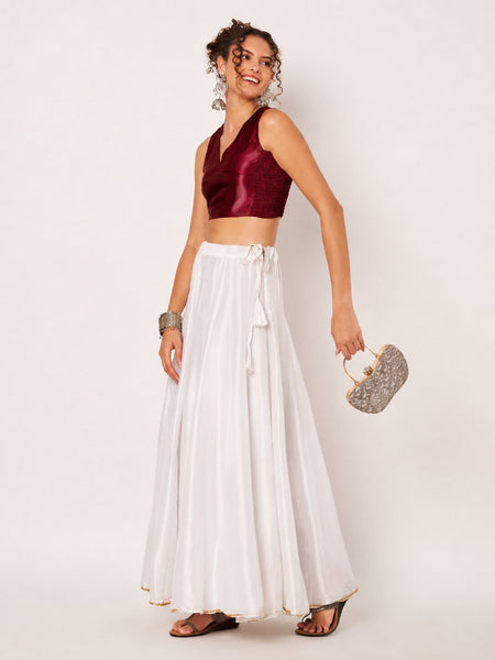 Silk Blend Stretchable Readymade Blouse