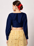 Silk Blend Button Down Readymade Blouse