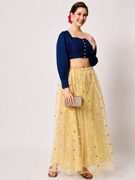 Silk Blend Button Down Readymade Blouse