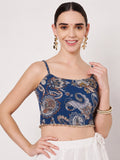 Georgette Printed Spaghetti Readymade Blouse